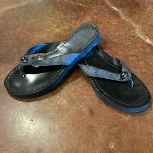 Coach black sandals size 8